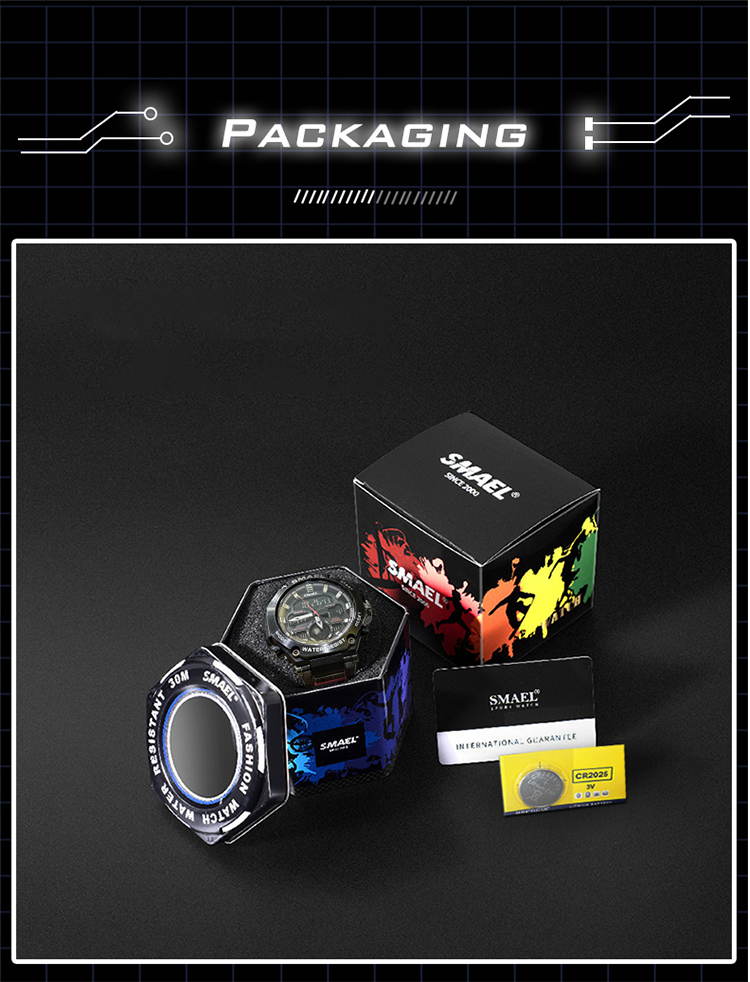 Newest Men's popular Watches Big Brand SMAEL 8069 Men Digital Sport Watches