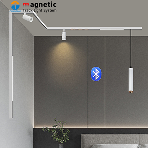 Lampe suspendue linéaire magnétique encastrée sans cadre Dali Smart Tuya, dimmable, pour plafond, système de rail lumineux magnétique LED 220V - Product Image 1