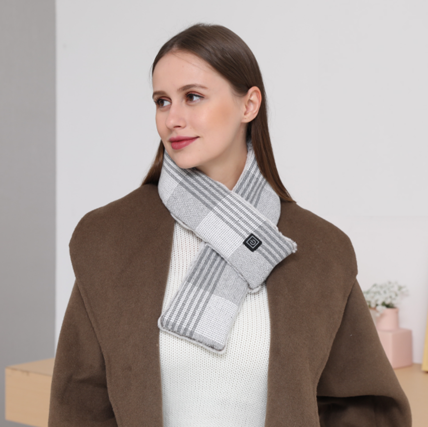 Лучший подарок для подруги-парня, 4 Вт, Электрический шарф, теплый шарф, шарф с подогревом через usb, регулируемая температура трех передач