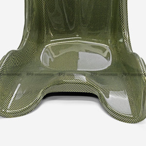 Funda universal grande para asiento de karting, amarilla, de Kevlar y carbono - Product Image 3
