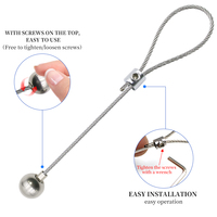 Pince en laiton câble en acier fil d'acier inoxydable pour la lumière Hangi pince de câble en plastique réglable pince de câble en acier