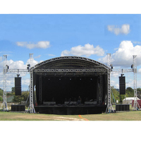 Estructura de Iluminación Plegable para Escenario, Tipo Spigot, en Aluminio Negro, para Altavoces Line Array, DJ e Iluminación de Escenario
