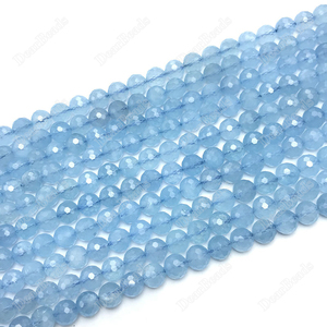 New Arrival 8 Mét Tự Nhiên Mặt Hand-Cut Vòng Màu Xanh Beryl Aquamarine Hạt Đối Với Trang Sức Làm - Product Image 2