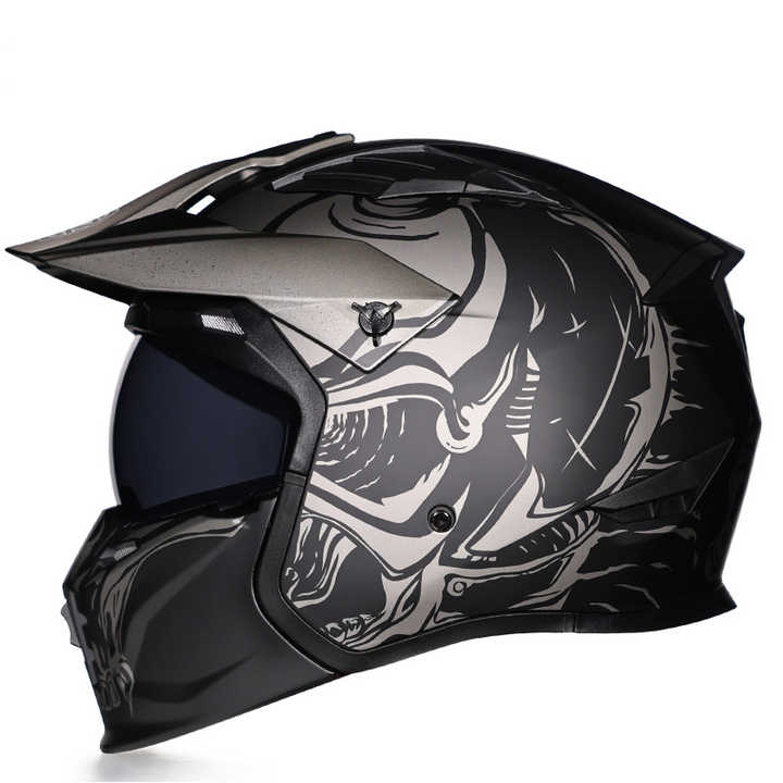 3C Certified ORZ Motorcycle Helmet Men Summer Retro Street Fighter