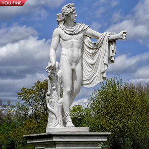 Statue de <span class=keywords><strong>Fontaine</strong></span> d'<span class=keywords><strong>Eau</strong></span> en Marbre Apollo Taille Réelle de Style Château Luxueux pour Hôtel et Villa - Product Image 5