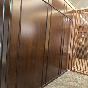 Wholesale High Quality Chinese-style Black Walnut <strong>Wood</strong> <strong>Veneered</strong> Painted Background Wall Wooden Wainscoting - Product Image 1