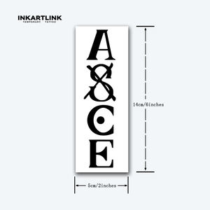 ขายส่ง รอยสักกึ่งถาวร 15 วัน <span class=keywords><strong>ลาย</strong></span><span class=keywords><strong>ตัว</strong></span><span class=keywords><strong>อักษร</strong></span> ASCE ด้วยหมึกสมุนไพร ติดทนนาน ศิลปะบนเรือนร่างสำหรับแฟนๆ รอยสักชั่วคราว - Product Image 4