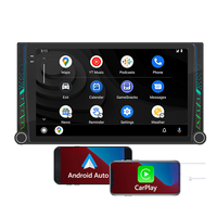 Reproductor de Audio para Auto Universal Doble DIN con Pantalla Táctil HD, GPS, Carplay Inalámbrico y Android Auto, Sistema Estéreo Android para Auto