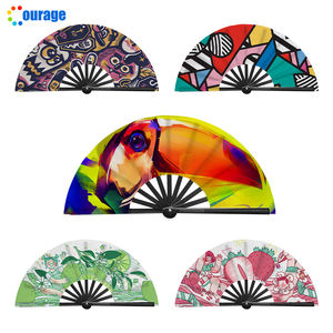 Reklam promosyon Fan çin Kungfu boş süblimasyon el Fan kültür özel baskı beyaz süblimasyon Clack hayranları boşlukları - Product Image 5