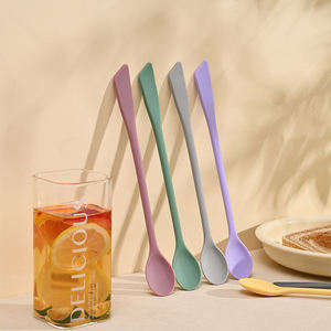 Cuchara Mezcladora de Silicona Resistente al Calor, Colores Rosa, Gris Claro, Gris Oscuro, Amarillo y Morado, Apta para Lavavajillas, Ecológica, OEM ODM Coreano - Product Image 5