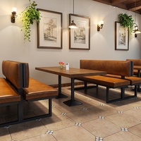 Ensemble canapé et chaises de style industriel pour pub, restaurant, salon de thé, café, bar à fondue et barbecue, idéal pour la restauration commerciale