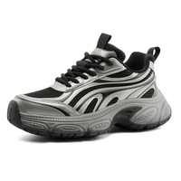 Baskets Chunky à Plateforme 39-44 pour Homme, Personnalisables, avec Tige en Maille Respirante, à Lacets, Semelle Épaisse, Tendance, Décontractées, pour la Marche et le Sport