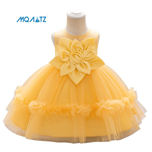 MQATZ Robe Tutu de Performance pour Filles Verte, Robe de Soirée Princesse Broderie Fleurs Perles pour Enfants L2309XZ Bébé - Product Image 4