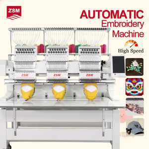 Machine à broder multi-aiguilles à 3 têtes pour chapeaux, usage domestique, machines à broder industrielles multifonctionnelles pour la couture de casquettes - Product Image 1