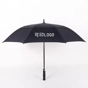 New products 2024 Custom logo Quality Best Selling Product Windproof Straight Large Size Golf Reflective Rain Umbrella