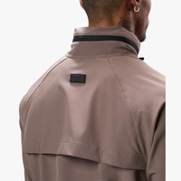 Veste utilitaire légère coupe-vent pour homme, avec logo personnalisé imprimé, en tissu ripstop, avec capuche et fermeture éclair, pour l'automne