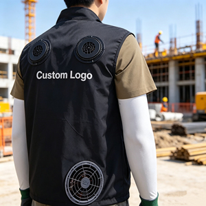 Chaleco Refrigerante Portátil con Ventilador Recargable, Chaqueta de Trabajo con Refrigeración por Aire, Logotipo Personalizado, Chaleco de Alivio del Calor para Trabajadores de la Construcción - Product Image 3