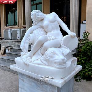 Statua <span class=keywords><strong>Scultura</strong></span> da Giardino in Pietra Naturale Scolpita a Mano di Donna <span class=keywords><strong>Greca</strong></span> Nuda Danzante - Product Image 6