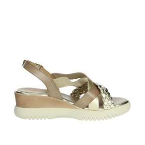 Sandalo con Zeppa da Donna Porronet 7040 Taupe - Product Image 4