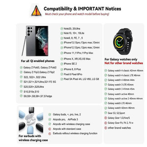 5 En 1 RGB <span class=keywords><strong>LED</strong></span> Light Clock Estación de carga inalámbrica magnética plegable para iPhone para <span class=keywords><strong>Samsung</strong></span> OnePlus para AirPods IWatch - Product Image 6