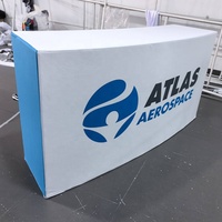 Comptoir d'exposition pliable portable en aluminium et tissu