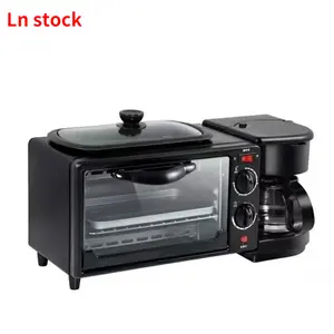 Ln 재고 3-In-One 토스터 샌드위치 메이커 토스터 전기 오븐 3 in 1 아침 메이커 기계