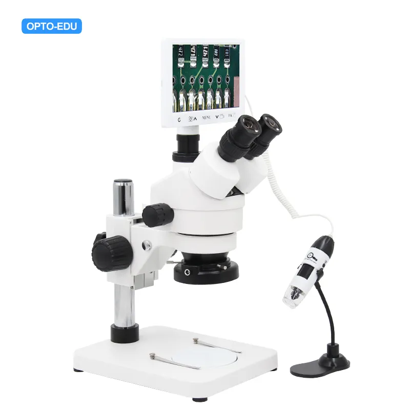 OPTO-EDU A36.5102 7" LCD Digital Zoom Stereo Digital Microscope For Electronics Mobile Phone Repair