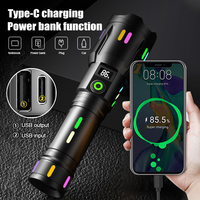 Projecteur Batterie externe Zoomable Waterproof Alta Potencia Cob Work Linternas Led 100000 Luminens Usb Rechargeable Led Flashlight