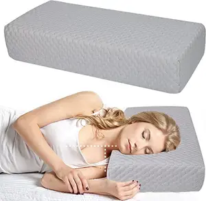 Hot Sleeper Neck And Shoulder Pain Adjustable Cube Square Supportive Memory Foam Cooling Bed Pillow For Side Sleeping