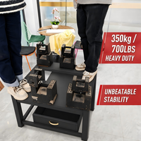 Socle de lave-linge et sèche-linge en acier robuste pour buanderie, design moderne, ajustement universel, support anti-vibration pour machine à laver