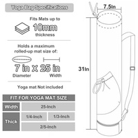 Bolsa de Almacenamiento para Gimnasio, con Correa Ajustable, para Esterilla de Yoga, Pilates, Bolsa de Mano Grande, Mochila