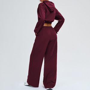 Conjunto Deportivo de 2 Piezas para Mujer 2026, Protección Solar UPF50+, Pantalones Anchos con Capucha y Bolsillos, Resistente al Viento, para Pilates y Ciclismo - Product Image 5