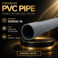 Tuyau de Conduite Électrique en PVC OEM ODM Haute Pression Certifié UL651 et ETL, Schedule 40, 2-4 Pouces, Gris, Résistant aux Flammes et aux UV