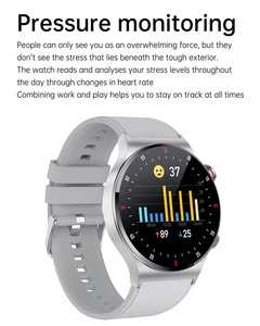 QW33 Smart <span class=keywords><strong>Watch</strong></span> da uomo Bluetooth chiamata ECG + PPG monitoraggio della salute Smartwatch ruotare il pulsante HD schermo per <span class=keywords><strong>Huawei</strong></span> Xiaomi Phone + box - Product Image 2