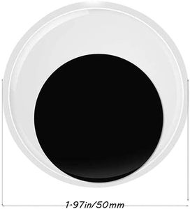 2 Zoll große Googly Eyes14Pcs selbst klebende Wackel augen Runde Kunststoff Schwarze Augen für handgemachte DIY Crafts Dekorationen machen - Product Image 3