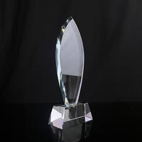 MH-J0165 de plaque de trophée en verre en forme de flamme vierge en gros