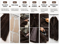 Manteau en fausse fourrure de vison et de renard pour femme avec col en V, ceinture, épais, chaud, pour l'hiver, manches longues