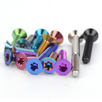 Vis de machine à tête fraisée cruciforme Torx colorée en aluminium anodisé 7075 6061 6063 DIN 965