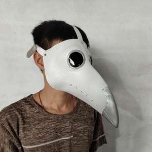 หน้ากากรูปนกจมูกยาวสีส้มยาวสีขาวดำสำหรับงานปาร์ตี้ฮาโลวีน - Product Image 6