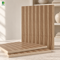 Contreplaqué plaqué ruban Jinbase W-FM-101, couleur taupe chaud, qualité E0, 1220x2440mm, placage Dongguan, panneau de fibres de bois de qualité AAA, miroir