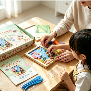 Kit de loisirs créatifs pour enfants : cadre <span class=keywords><strong>photo</strong></span> en argile à modeler DIY avec animaux marins sous-marins - Product Image 5