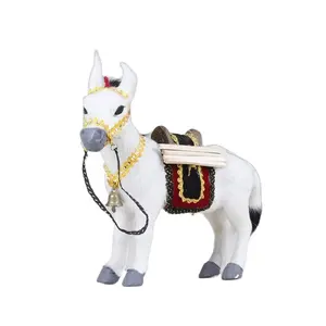 Peluches de animales de superficie para decoración del hogar, juguetes de Navidad, diseño de Donkey pequeño de aspecto Real, animales