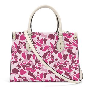 New Women <strong>pink</strong> Camo Print Custom PU Leather Handbag <strong>Purse</strong> Tote Bag Cloud Camo Zipper Crossbody Bag Large Size Shoulder Bag - Product Image 1