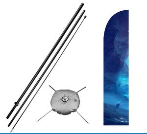 Kit de mât de drapeau de plume ouverte bannière de drapeau publicitaire de 15 pieds de haut avec kit de poteau en fibre de verre et <span class=keywords><strong>promotion</strong></span> commerciale de piquet de sol de base - Product Image 2