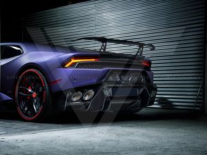 Spoiler posteriore in fibra di carbonio stile Vorstein per Lambo Huracan LP610-4 LP580 2014-2018 - Product Image 6