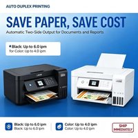Impresora EcoTank Multifuncional A4 con Tinta de Sublimación Digital Automática, Impresión por Inyección de Tinta, Copia y Escaneo para L4268/L4266