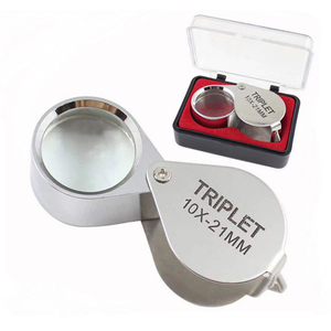 Folding Handhold Jewellery Loupe Gift Box Package Jewelry <strong>Antique</strong> Pocket Metal <strong>Magnifying</strong> <strong>Glass</strong> - Product Image 2