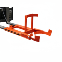 Pince de levage robuste pour fûts d'huile 400KG 800KG, attache pour chariot élévateur, pour fûts en acier et en plastique, porte-fûts horizontal