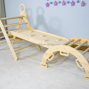Juguete de Madera para Niños, Gimnasio de Juegos 3 en 1 con Estructura para Escalar - Product Image 1