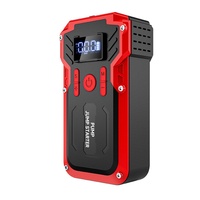 Foreign Trade Red/Black Car Battery Jump Starter Tire Inflator 12V Emergency Start Power Supply Car Air Pump Dual-use 12000mah